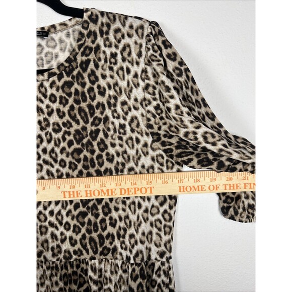 Zara Dress Womens Small Cheetah Midi Tiered Boho Cottagecore Bohemian Bloggers - Picture 11 of 13